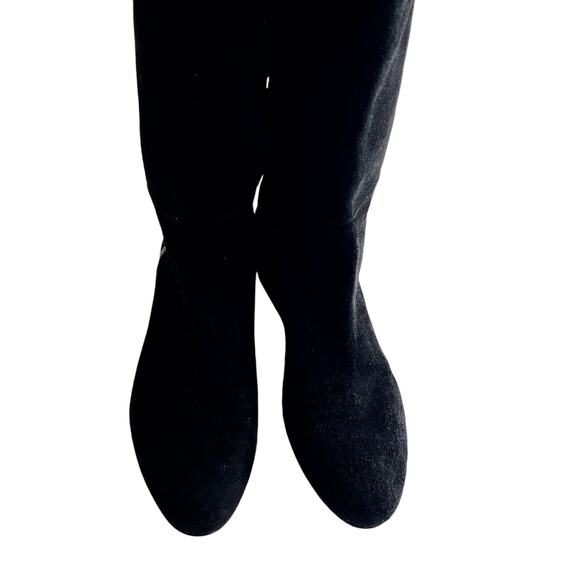 Stuart Weitzman Black Suede Hidden Wedge Below Knee Tall Boots Size 5.5M - Picture 4 of 13